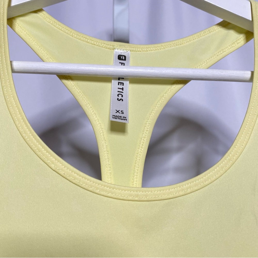 Fabletics Yellow Racerback Workout Tank Top • XS - Picture 2 of 4